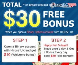 30 usd from Lion Binary Options