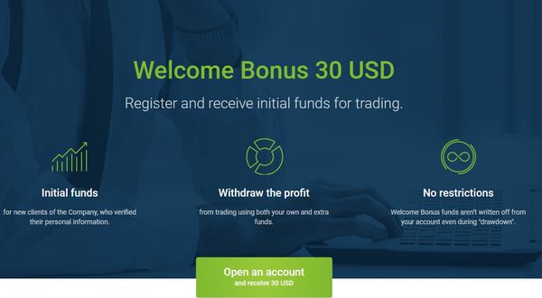 welcome bonus roboforex 30 USD