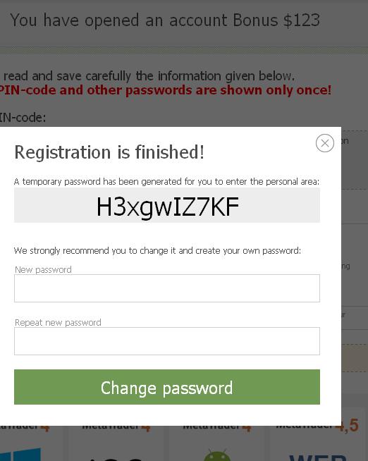 temporary password for login
